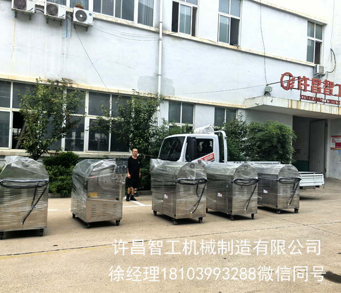 安徽炒货连锁店老客户复购，5台5‑10型电磁炒货机专车发货